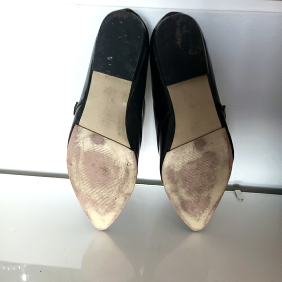 Forever 21 Patent Pointed Retro Shoes Silver Buckle Pointed Toes Comfortable W-9 - Picture 7 of 8